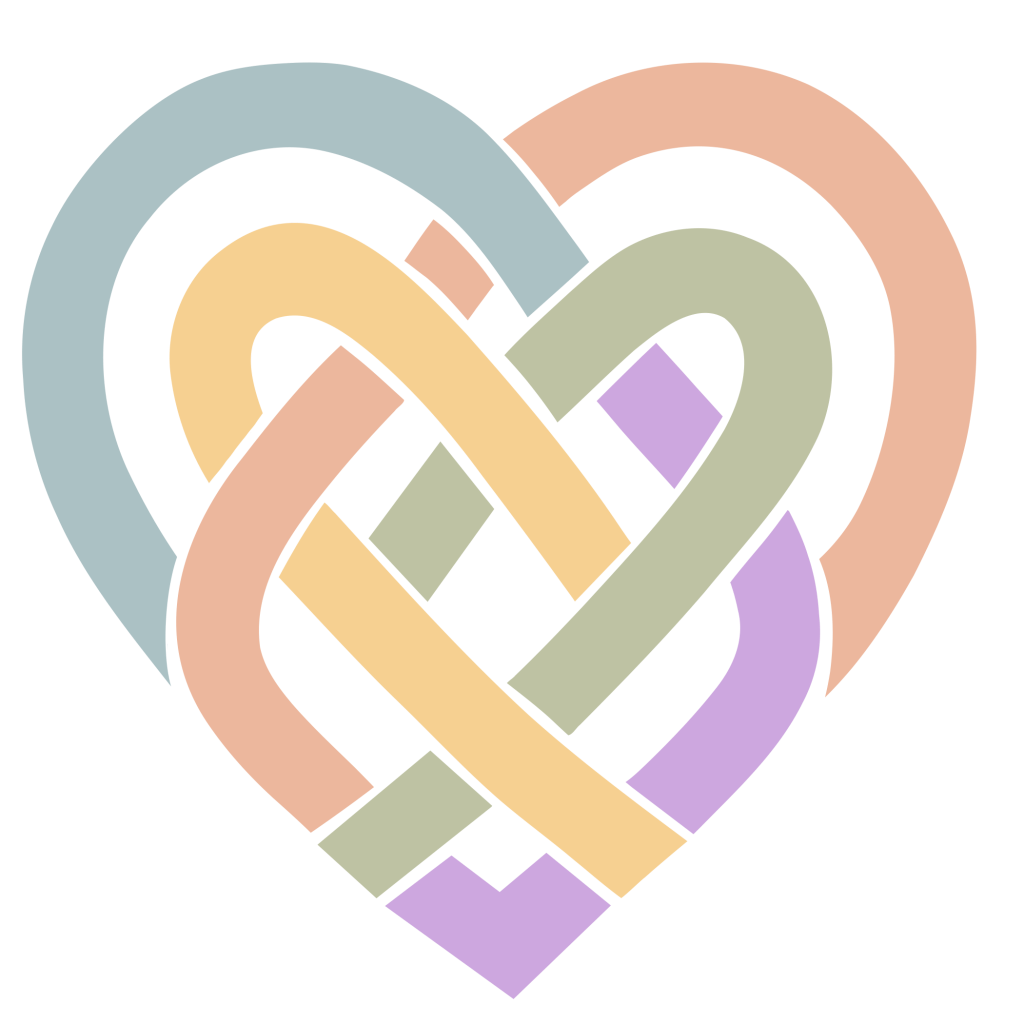 Symbolic red heart with outline